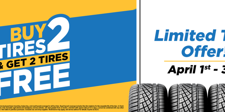 Buy 2 Tires Get 2 Tires Free